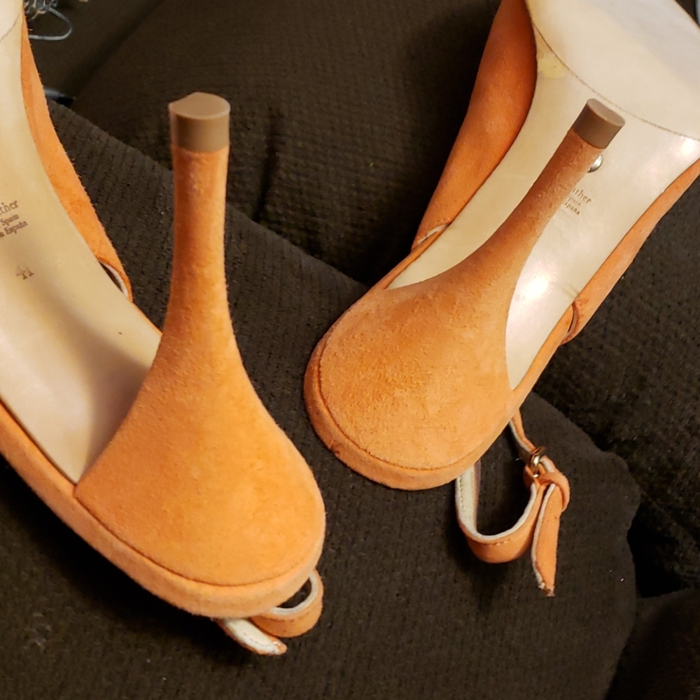 Massimo  Dutti Real Leather Coral/Orange Shoes - Picture 8 of 8